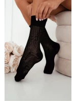 Dámské Ažurové Ponožky CC Černé Dámské Ažurové Ponožky CC Černé