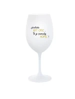 ...PROTOŽE BÝT OTEC...TO JE SRANDY KOPEC! - bílá  sklenice na víno 350 ml