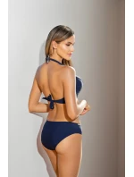 Dámské dvoudílné plavky Elena 50/G 011 Tmavě modrá s béžovou - Etna