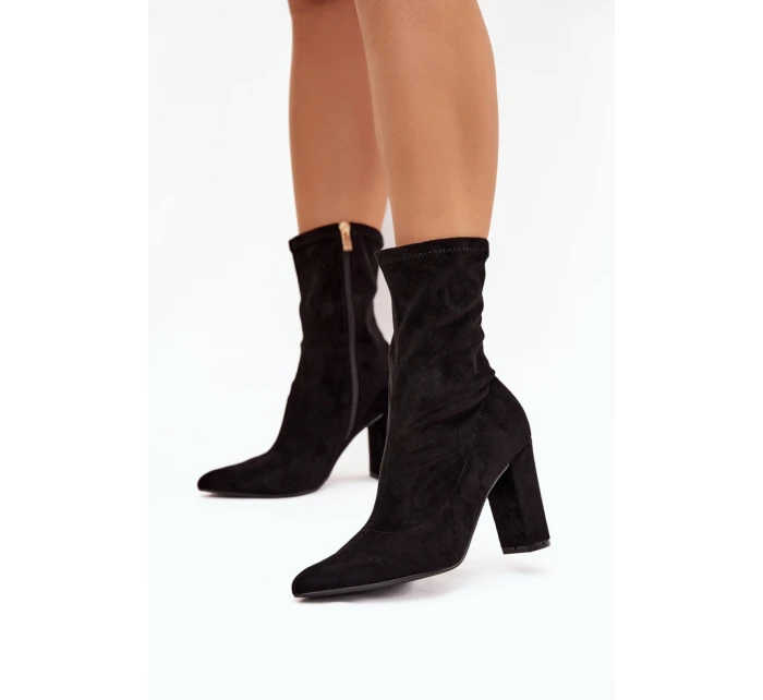 Boty na podpatku model 217736 Step in style Boty na podpatku model 217736 Step in style