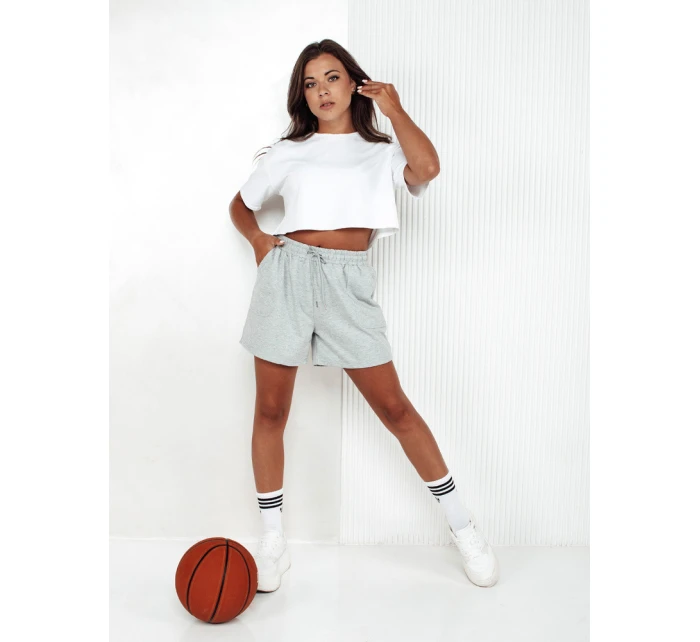 Dámské teplákové šortky PELLA light grey FashionStreet SY0416