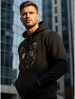 Pánská mikina s kapucí bear black FashionStreet NX0041B Pánská mikina s kapucí bear black FashionStreet NX0041B