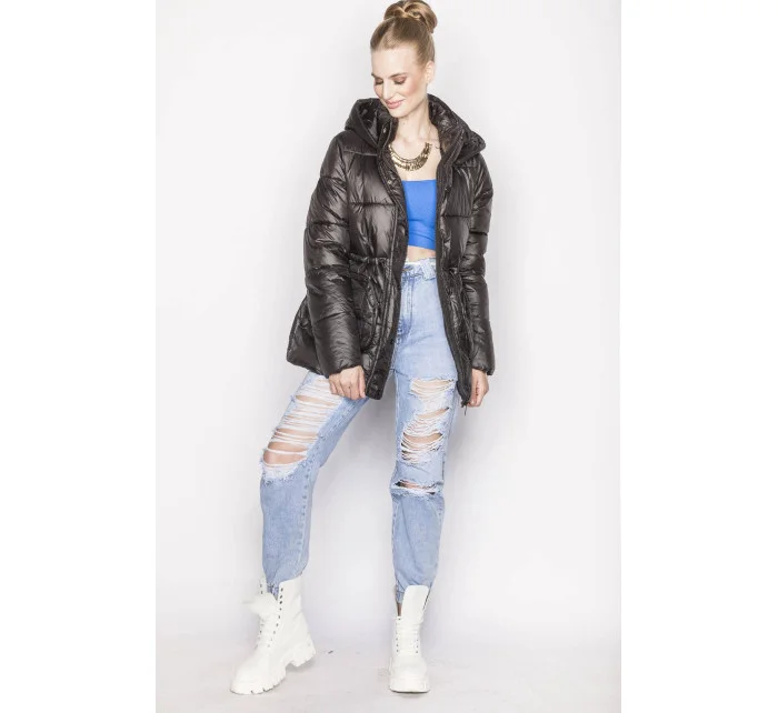 Černá dámská péřová bunda (ag6-26) Černá dámská péřová bunda (ag6-26)