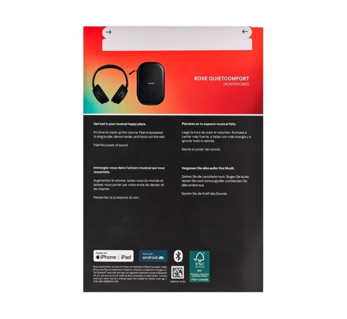 Sluchátka Bose QuietComfort černá Sluchátka Bose QuietComfort černá