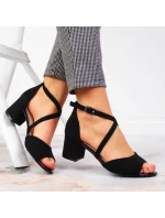 Černé sandály na jehlovém podpatku W model 21777516  Sergio Leone - Inny