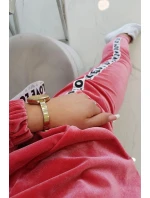 Velurová souprava Love raspberry Velurová souprava Love raspberry