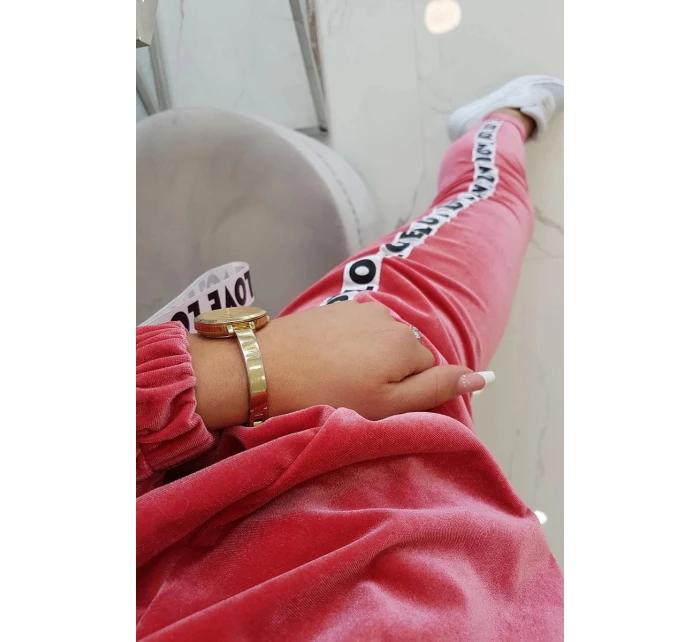 Velurová souprava Love raspberry Velurová souprava Love raspberry