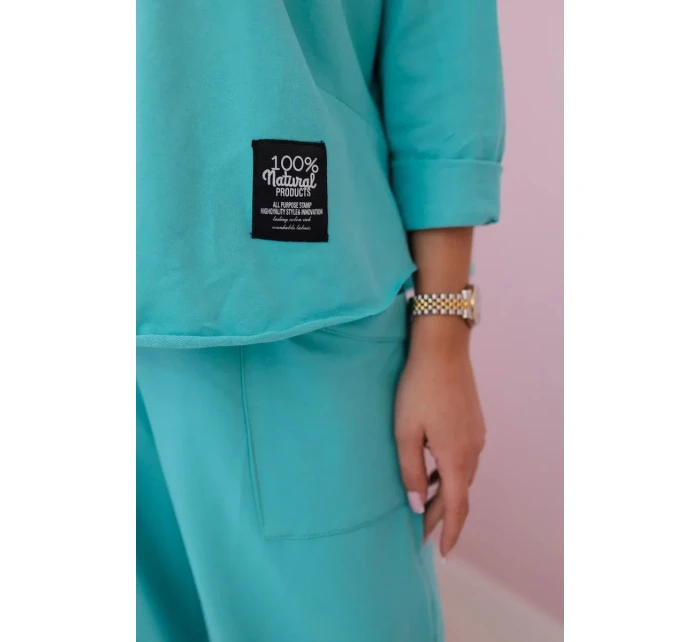 Bavlněná mikina kalhoty set mincovna Bavlněná mikina kalhoty set mincovna