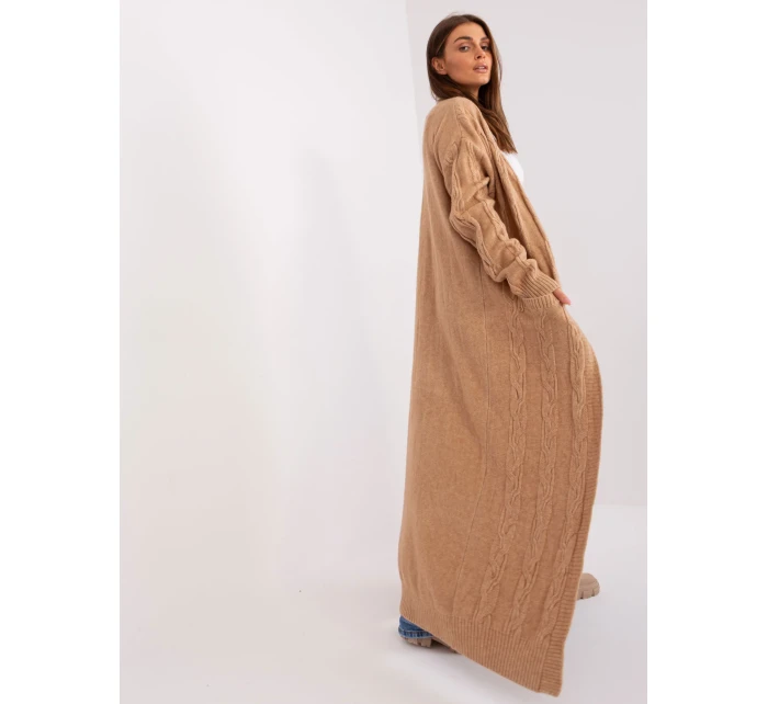 Kardigan AT SW model 18884698 camelowy - FPrice Kardigan AT SW model 18884698 camelowy - FPrice