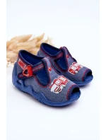 Dětské sandály, pantofle Befado, Hasičské auto Modré Dětské sandály, pantofle Befado, Hasičské auto Modré