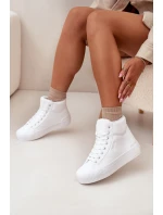 Dámské zateplené tenisky na platformě Big Star – bílé Dámské zateplené tenisky na platformě Big Star – bílé