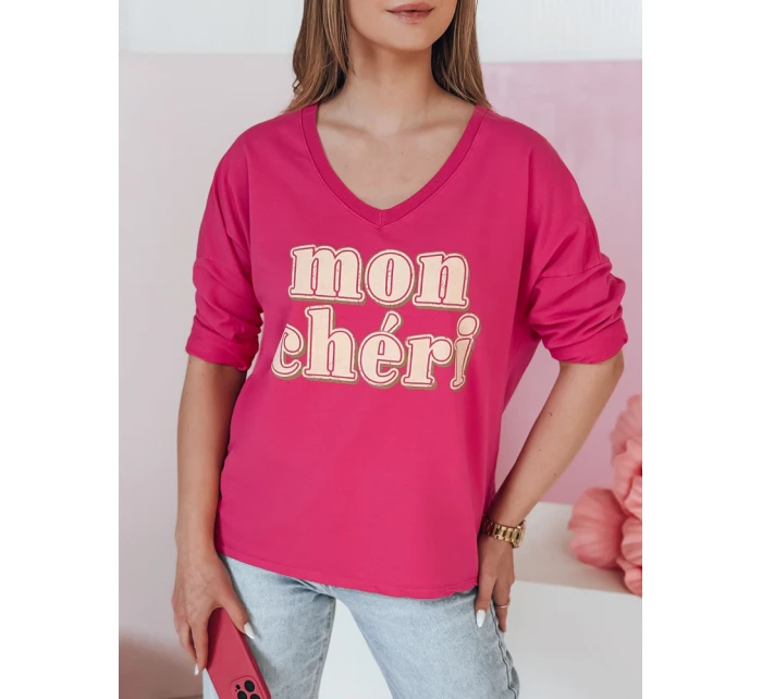 Dámská halenka s potiskem CHERINO fuchsiová FashionStreet RY2829