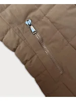 Béžová prošívaná dámská zimní bunda model 21247024 - J.STYLE