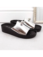 Dámské ažurové sandály béžové model 21904482 - Sabatina