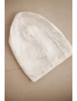 Dámská zimní čepice z vlny s dvojitým ohrnovacím lemem K426 oranžová