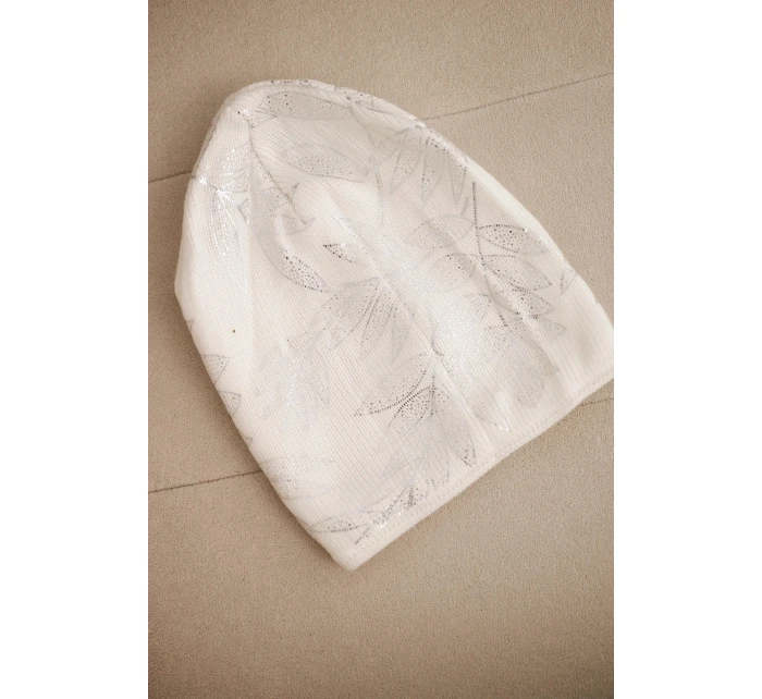 Dámská zimní čepice z vlny s dvojitým ohrnovacím lemem K426 oranžová