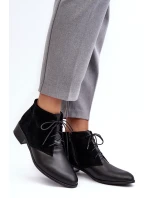 Dámské Šněrovací Botky Černé model 21637609 - Boto