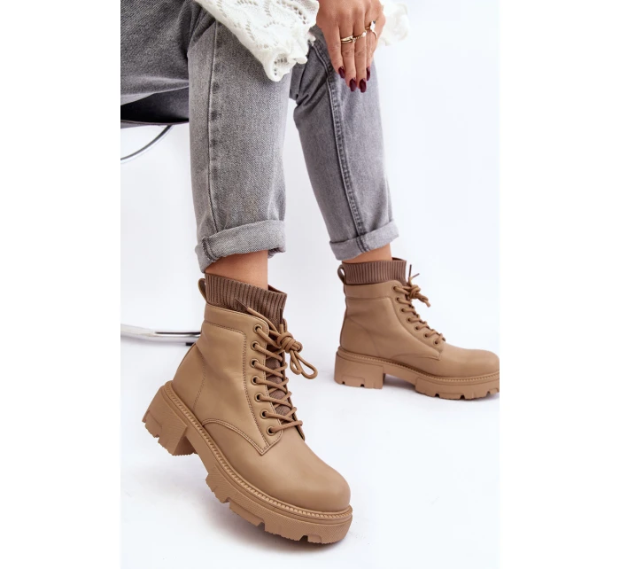 Dámské kozačky s v hnědé barvě model 21642055 - Boto Dámské kozačky s v hnědé barvě model 21642055 - Boto