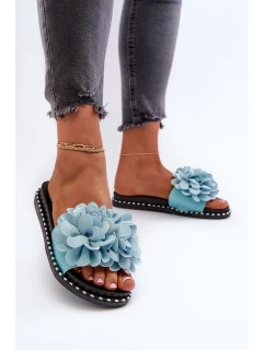 Dámské sandály s květinovými ozdobami Černé model 21653323 - Boto