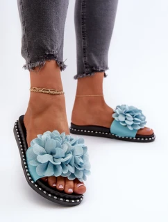 Dámské sandály s květinovými ozdobami Černé model 21653323 - Boto