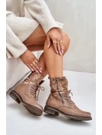 Dámské boty pracovní zateplené na zip tmavě béžové Liletta Dámské boty pracovní zateplené na zip tmavě béžové Liletta