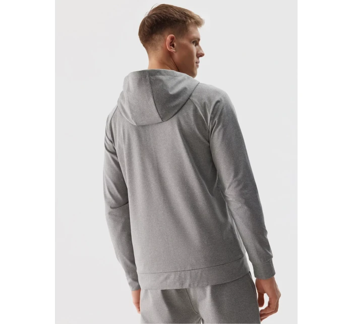 Pánská sportovní rozepínací mikina s kapucí 4F - šedá Pánská sportovní rozepínací mikina s kapucí 4F - šedá