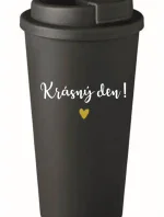 KRÁSNÝ DEN! - černý termohrnek 475 ml