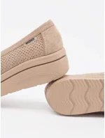 Krásné dámské hnědé  mokasíny platforma