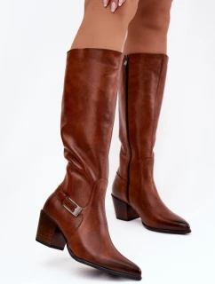 Kozačky na podpatku  model 221523 Step in style