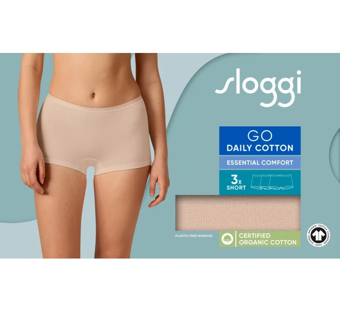 sloggi GO Daily Cotton Short 3P - BROWN - SLOGGI BROWN - SLOGGI sloggi GO Daily Cotton Short 3P - BROWN - SLOGGI BROWN - SLOGGI