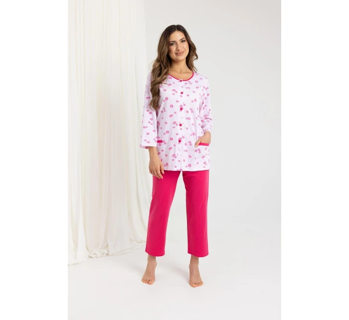 Pyžamo model 21230857 7/8 2XL3XL Z25/26 dámské rozepínací - Regina