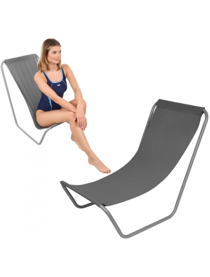 ZAHRADNÍ A PLÁŽOVÉ LEHÁTKO SKLÁDACÍ A TAŠKA ŠEDÁ ENERO CAMP ZAHRADNÍ A PLÁŽOVÉ LEHÁTKO SKLÁDACÍ A TAŠKA ŠEDÁ ENERO CAMP