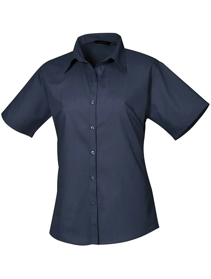 Premier PR 302 Popelínová halenka s krátkým rukávem 39.0302 navy Premier PR 302 Popelínová halenka s krátkým rukávem 39.0302 navy