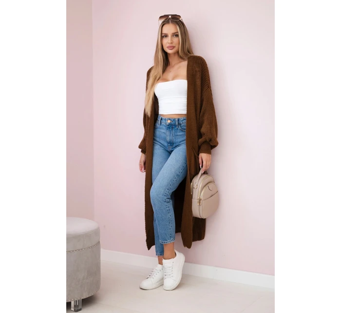 Svetr dlouhý kardigan model 21308329 - K-Fashion Svetr dlouhý kardigan model 21308329 - K-Fashion