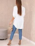 Halenka s prodlouženým zadním dílem bílý