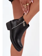 Dámské nízké kotníkové boty Vionna se zirkony – černé Dámské nízké kotníkové boty Vionna se zirkony – černé