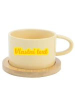 Personalizovaný keramický hrníček Makronka s obrysem 