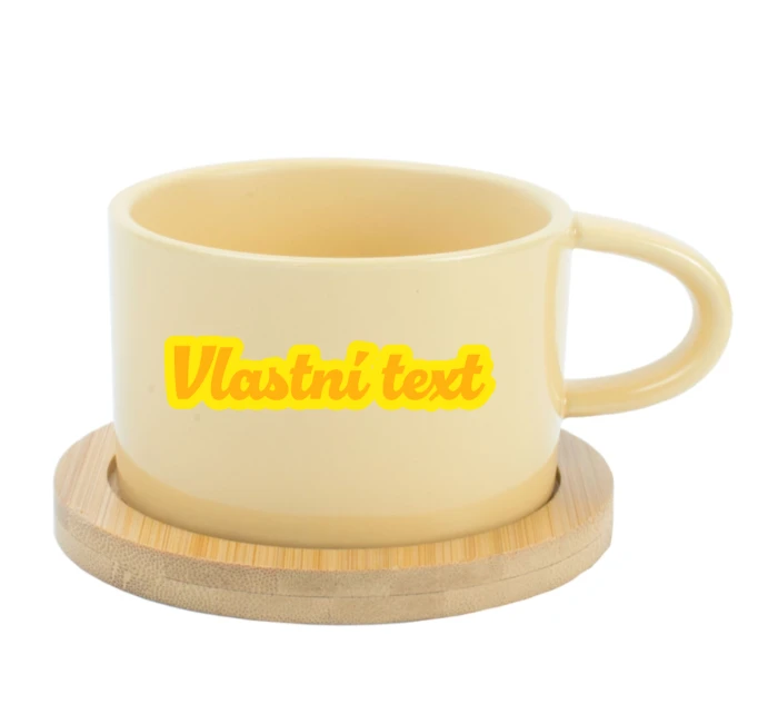 Personalizovaný keramický hrníček Makronka s obrysem 