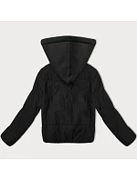 Dámská krátká bunda s pletenou kapucí J Style černá (16M9236-392) Dámská krátká bunda s pletenou kapucí J Style černá (16M9236-392)