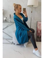 Bunda oversize s kapucí navy