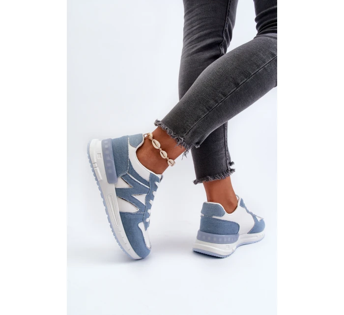 Dámské džínové tenisky z ekokůže modré model 21657606 - Boto