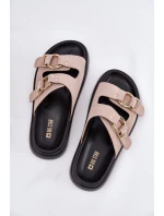 Dámské Sametové Sandały S Dekorativními Přezkami Big Star RR274659 Světle Růžové Dámské Sametové Sandały S Dekorativními Přezkami Big Star RR274659 Světle Růžové