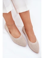 Síťované Textilní Baleríny Dámské Béžové model 21702996 - Boto Síťované Textilní Baleríny Dámské Béžové model 21702996 - Boto