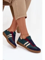 Zazoo N1068 Semišové Nízké Tenisky Dámské Tmavě Zelená Zazoo N1068 Semišové Nízké Tenisky Dámské Tmavě Zelená