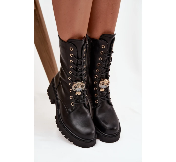 Dámské workery s ozdobou černé model 21744674 - Boto Dámské workery s ozdobou černé model 21744674 - Boto