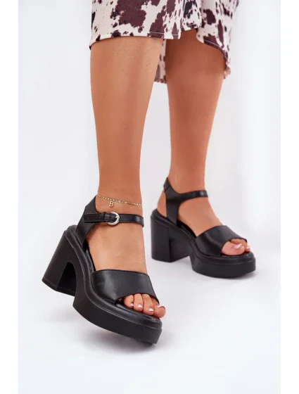 Sandály na podpatku model 209922 Step in style Sandály na podpatku model 209922 Step in style