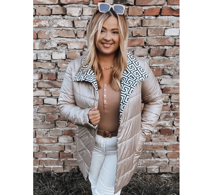 Dámská prošívaná bunda VETIS camel FashionStreet TY2977