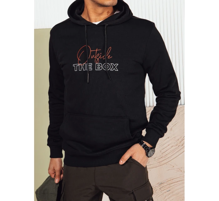 Pánská mikina s kapucí černá model 21976126 - Dstreet Pánská mikina s kapucí černá model 21976126 - Dstreet