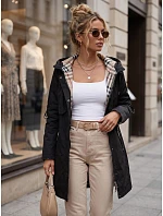 Kurtka damska przejściowa parka z kapturem czarna model 22347514 - FashionStreet