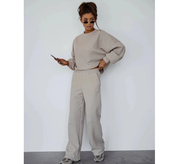 Béžový dámský komplet s  mikina a kalhoty model 21470475 - Moon